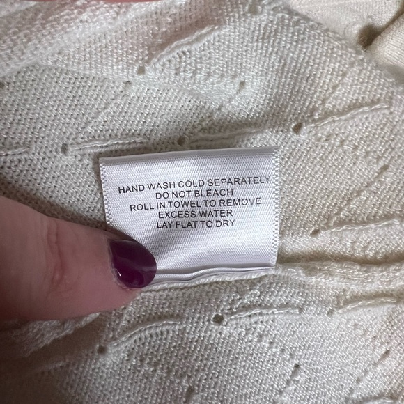 ModCloth Chosen Polo Short Sleeve Sweater in Ivory - Picture 6 of 6